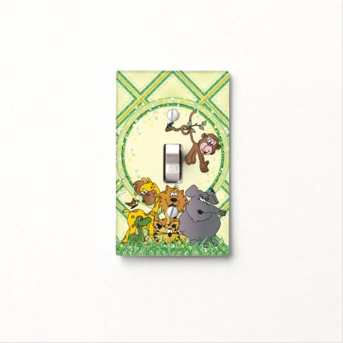 Safari Jungle Baby Animals Light Switch Cover