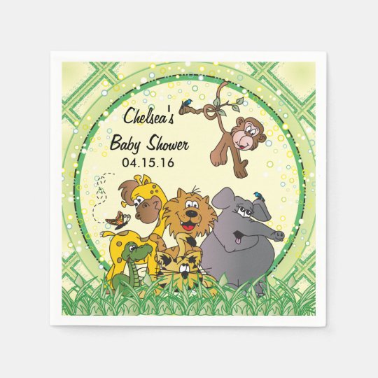 Safari Jungle Baby Animals Napkin