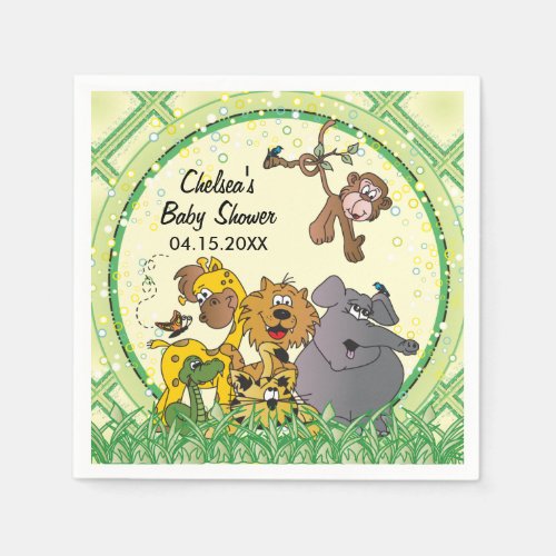 Safari Jungle Baby Animals Napkins