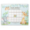 Safari Jungle Baby Shower Bingo Game Notepad