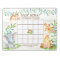 Safari Jungle Baby Shower Bingo Game Notepad
