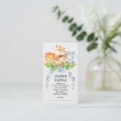 Safari Jungle Baby Shower Diaper Raffle Ticket Enclosure Card (Standing Front)