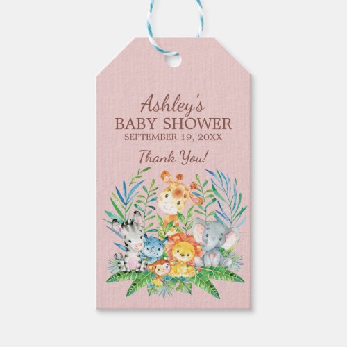 Safari Jungle Baby Shower Favor Gift Tag