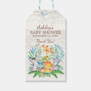 Safari Jungle Baby Shower Favor Gift Tag