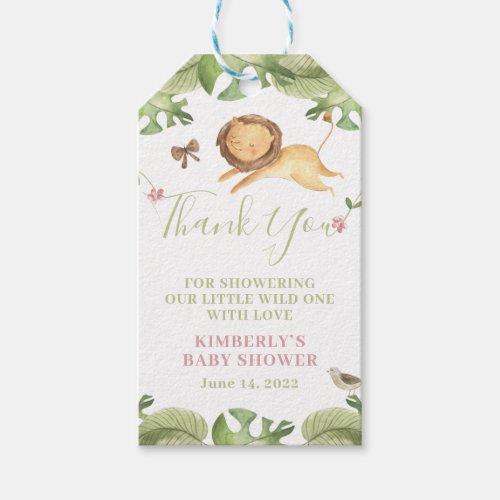 Safari Jungle Baby Shower Favor Gift Tags