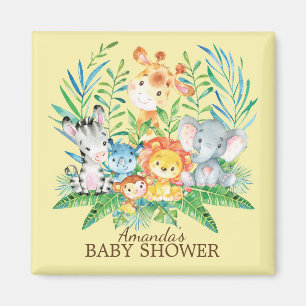 Safari Jungle Baby Shower Favor Magnet