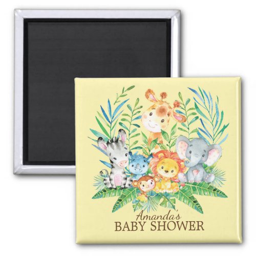 Safari Jungle Baby Shower Favor Magnet