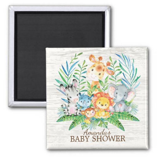 Safari Jungle Baby Shower Favor Magnet