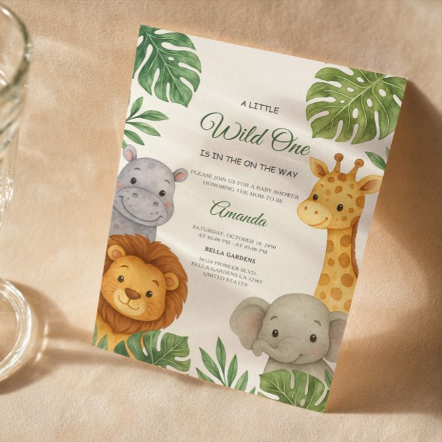 Safari Jungle Baby Shower Invitation (Creator Uploaded)
