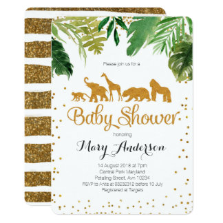 Safari Jungle Baby Shower Invitation