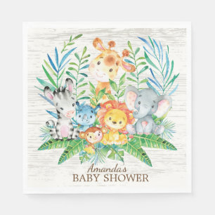 Safari Jungle Baby Shower Paper Napkins