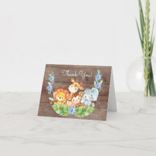 Safari Jungle Baby Shower Thank You Note