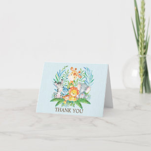 Safari Jungle Baby Shower Thank You Note