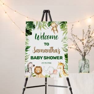 Safari Jungle Baby Shower Welcome Sign