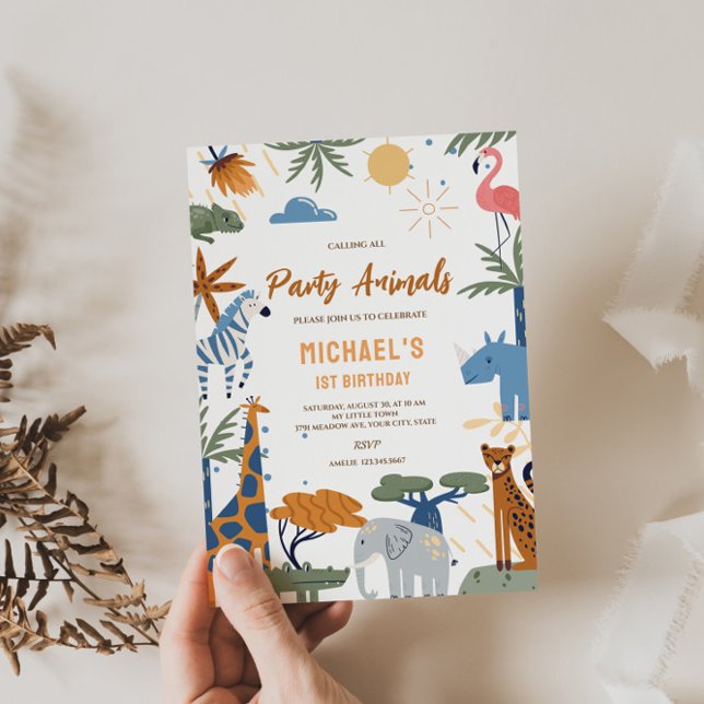 Safari Jungle Birthday Invitation (Creator Uploaded)