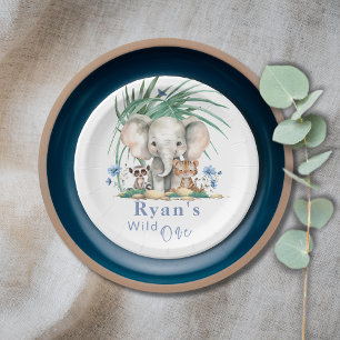 Safari jungle Birthday Paper Plate