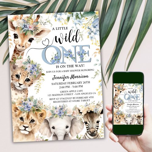 Safari Jungle Boy Baby Shower Invitation