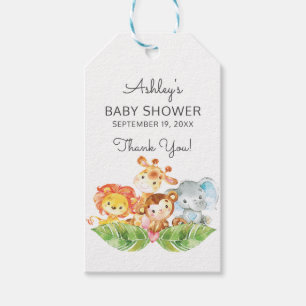 Safari Jungle Boys Baby Shower Favor Gift Tag