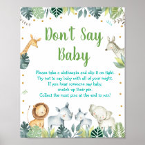 Safari Jungle Don't Say Baby Game Poster