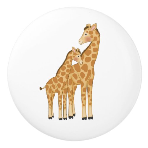 Safari Jungle Giraffe Animal Baby Nursery Kids Ceramic Knob