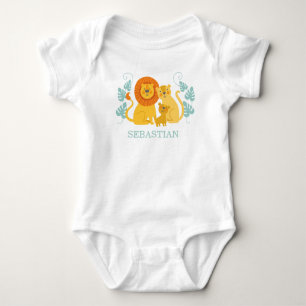 Safari Jungle Lion Baby Boy Bodysuit