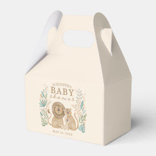 Safari Jungle Lion Boy Baby Shower Favor Boxes