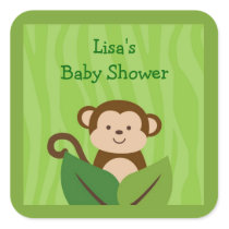 Safari Jungle Monkey Stickers Labels