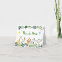 Safari Jungle Party Animal Birthday Thank You