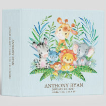 Safari Jungle Shower Boys Baby Photo Album Binder