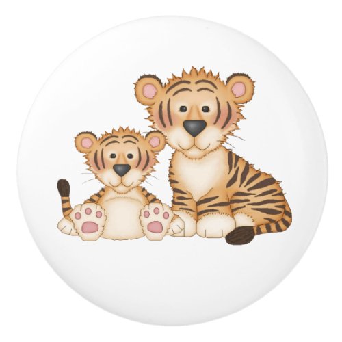 Safari Jungle Tiger Animal Baby Nursery Kids Ceramic Knob