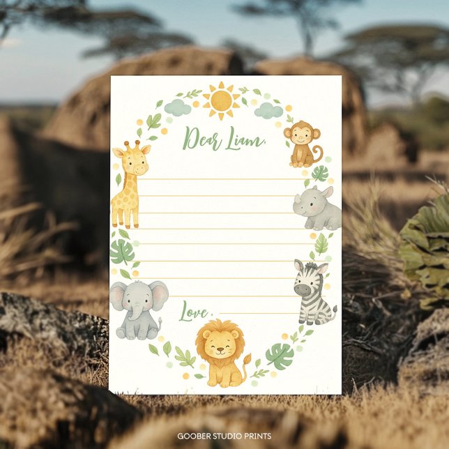 Safari Jungle Time Capsule Note Message Card (Creator Uploaded)
