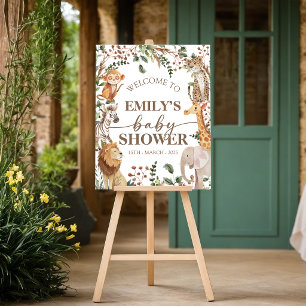 Safari Jungle Wild One 16x20 Welcome Sign