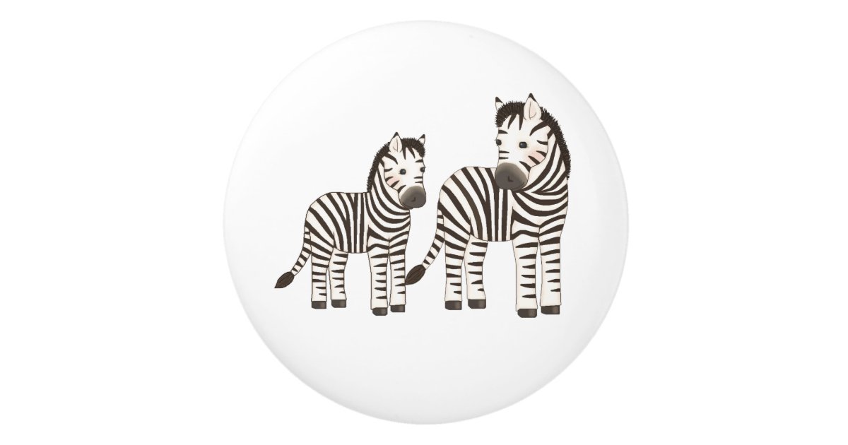 Safari Jungle Zebra Animal Baby Nursery Kids Ceramic Knob Zazzle Com
