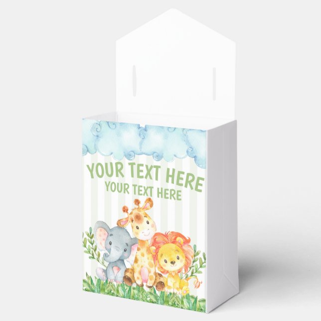 Safari Jungle Zoo Animal Party Favor Box (Opened)
