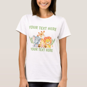 Safari Jungle Zoo Animal Womens T-Shirt