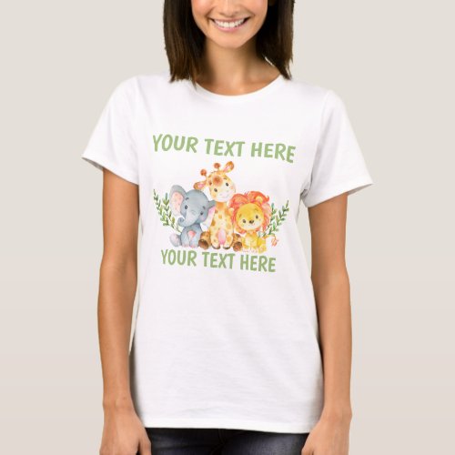 Safari Jungle Zoo Animal Womens T_Shirt