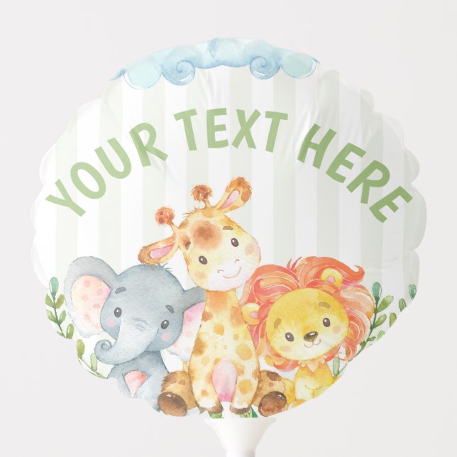 Safari Jungle Zoo Animals Balloon (Front)