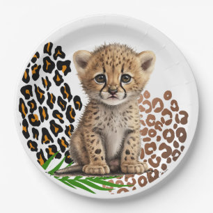 Safari Leopard Birthday Wild One Two Wild Party Paper Plates
