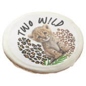Safari Leopard Birthday Wild One Two Wild Party Sugar Cookie (Angled)