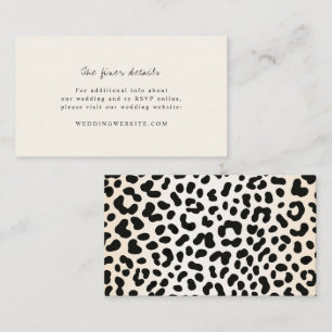 Safari Leopard Print Cheetah Spots  Enclosure Card