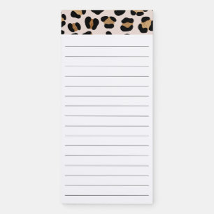 Safari Leopard Print Top Border Magnetic Notepad