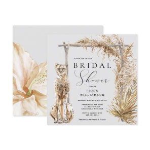 Safari Leopard Wedding Arch Bridal Shower Invitation