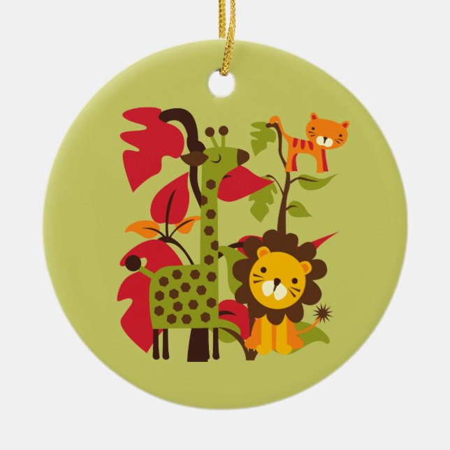 Safari Life Ceramic Ornament (Front)