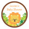Safari Lion Baby Shower Favor Stickers