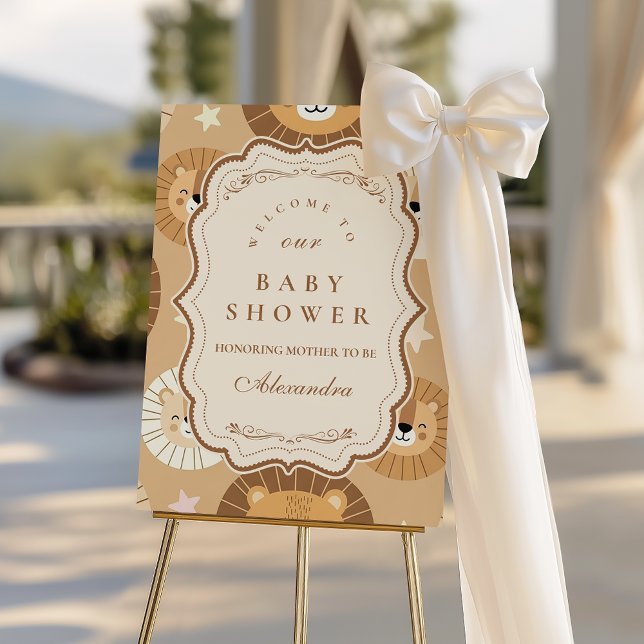 Safari Lion Baby Shower Foam Board (Creator Uploaded)