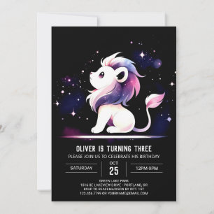 Safari Little Lion Birthday Invitation