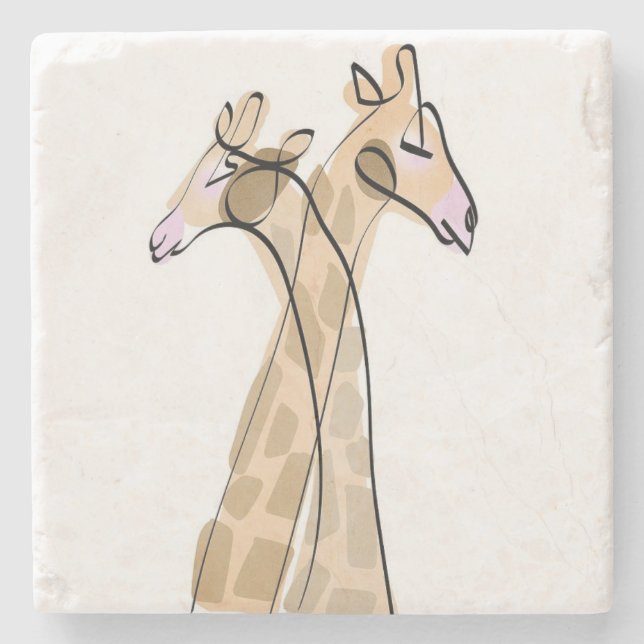 Safari Love Giraffe Coasters (Front)