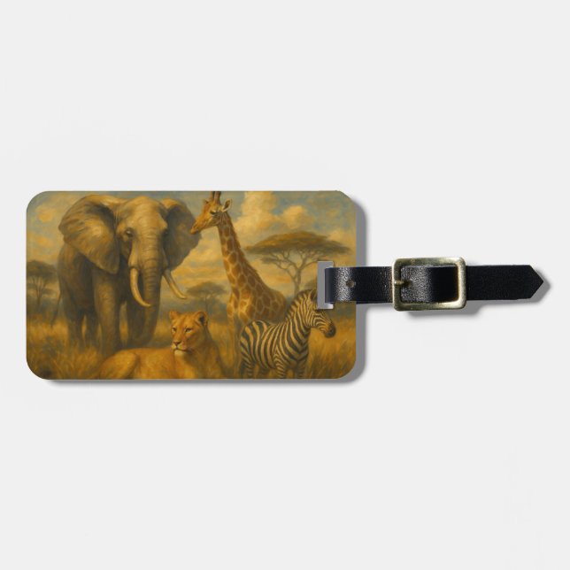 safari luggage tag (Front Horizontal)