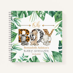 Safari Oh Boy! Baby Shower Guest Book