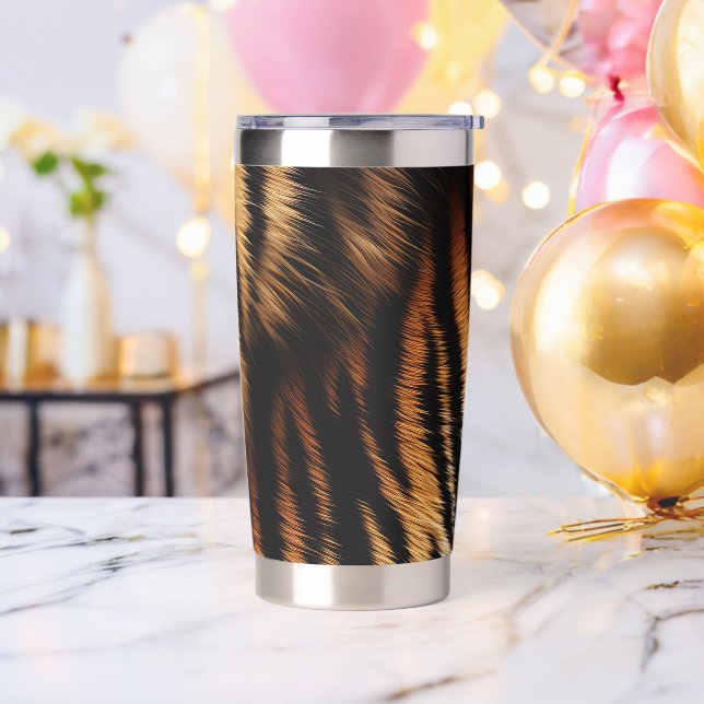 Safari Orange Black Tiger Insulated Tumbler (Bachelor Party)